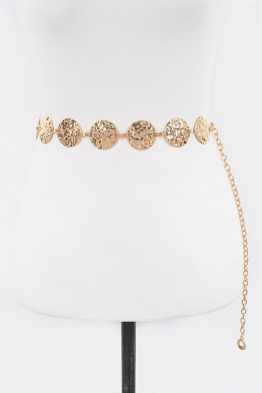 Hammered Gold Metal Chain Belt – Heart Boutique