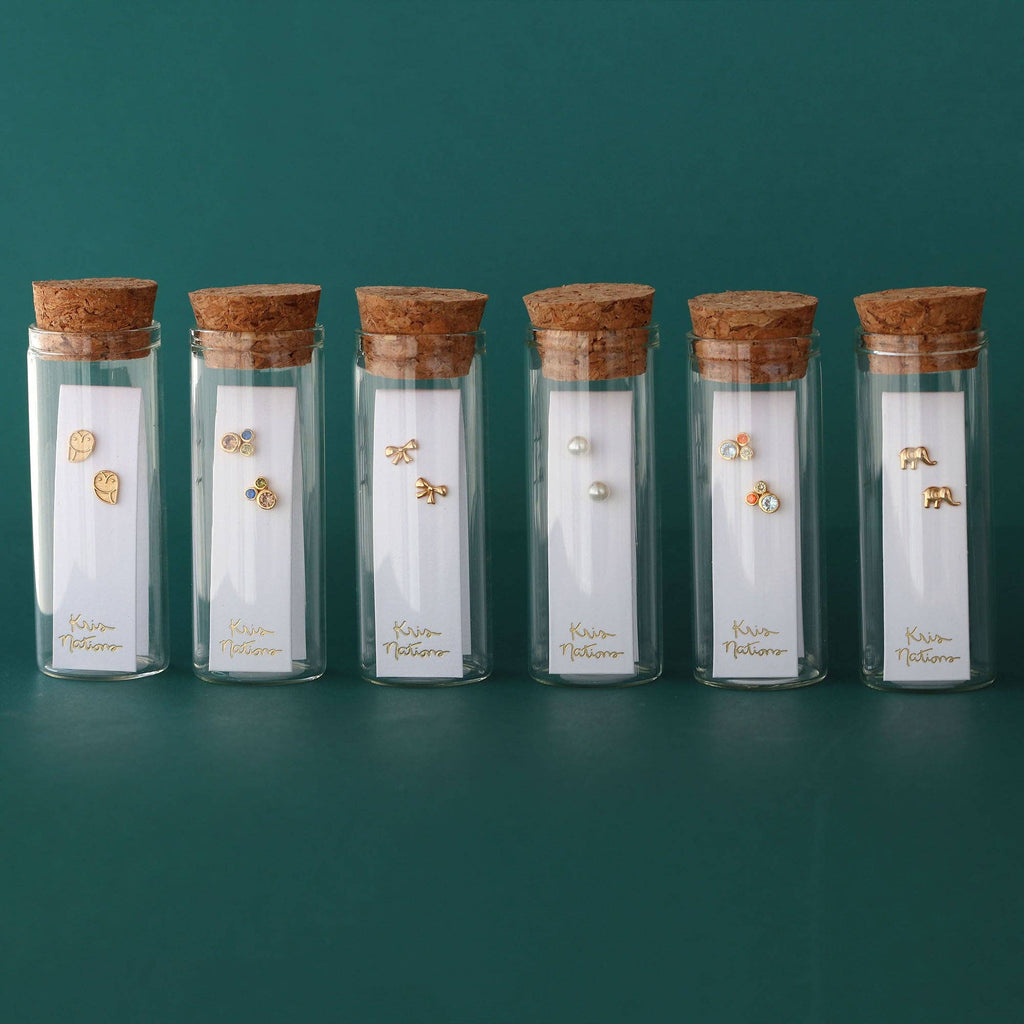 Bow Stud Earrings 18K Gold Vermeil | Sterling Silver Nickel Free Hypoallergenic Ships from CA