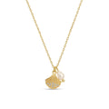 Scallop Shell Pendant Necklace with Freshwater Pearl