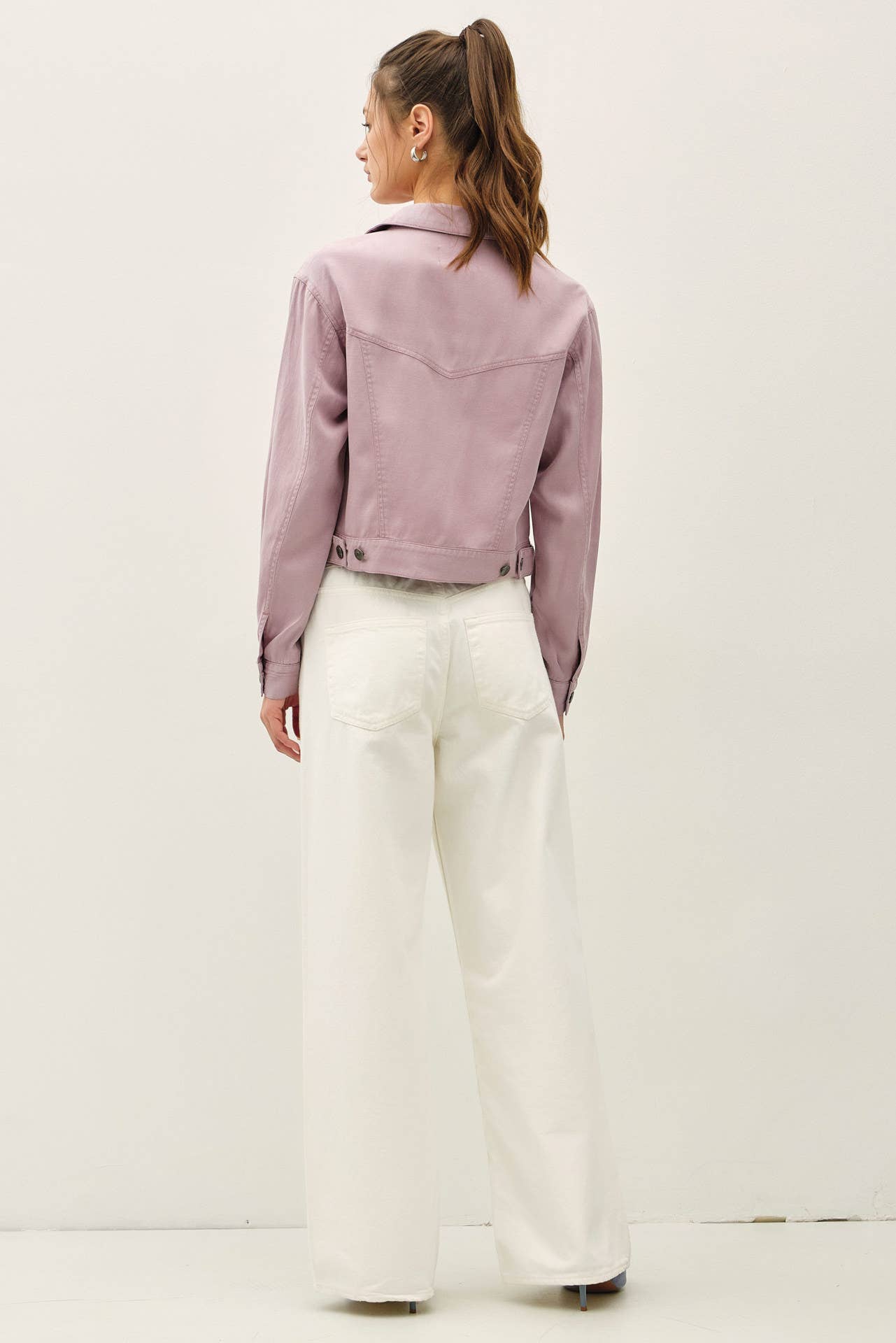 GARMENT WASHED TENCEL WESTERN JACKET