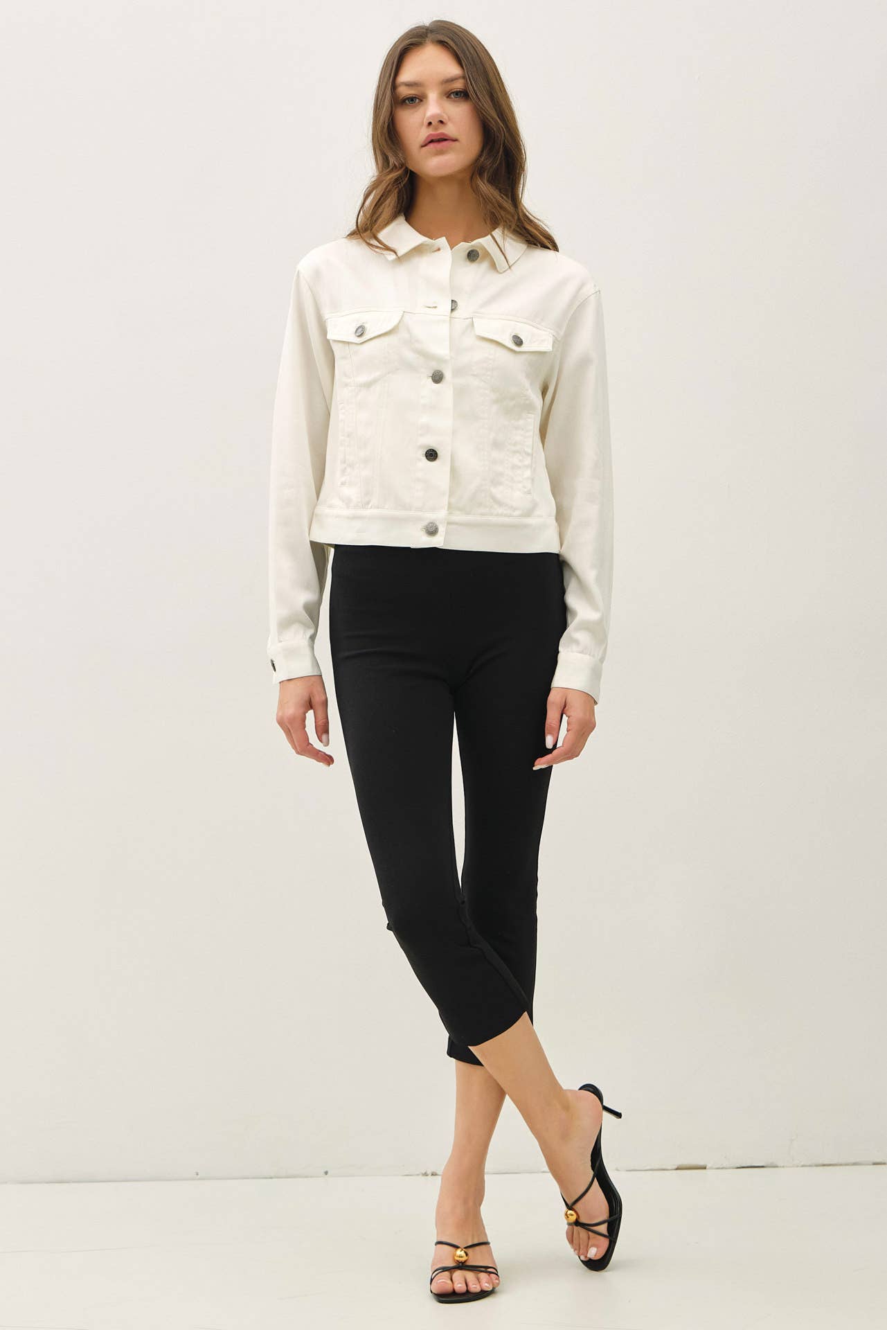 GARMENT WASHED TENCEL WESTERN JACKET