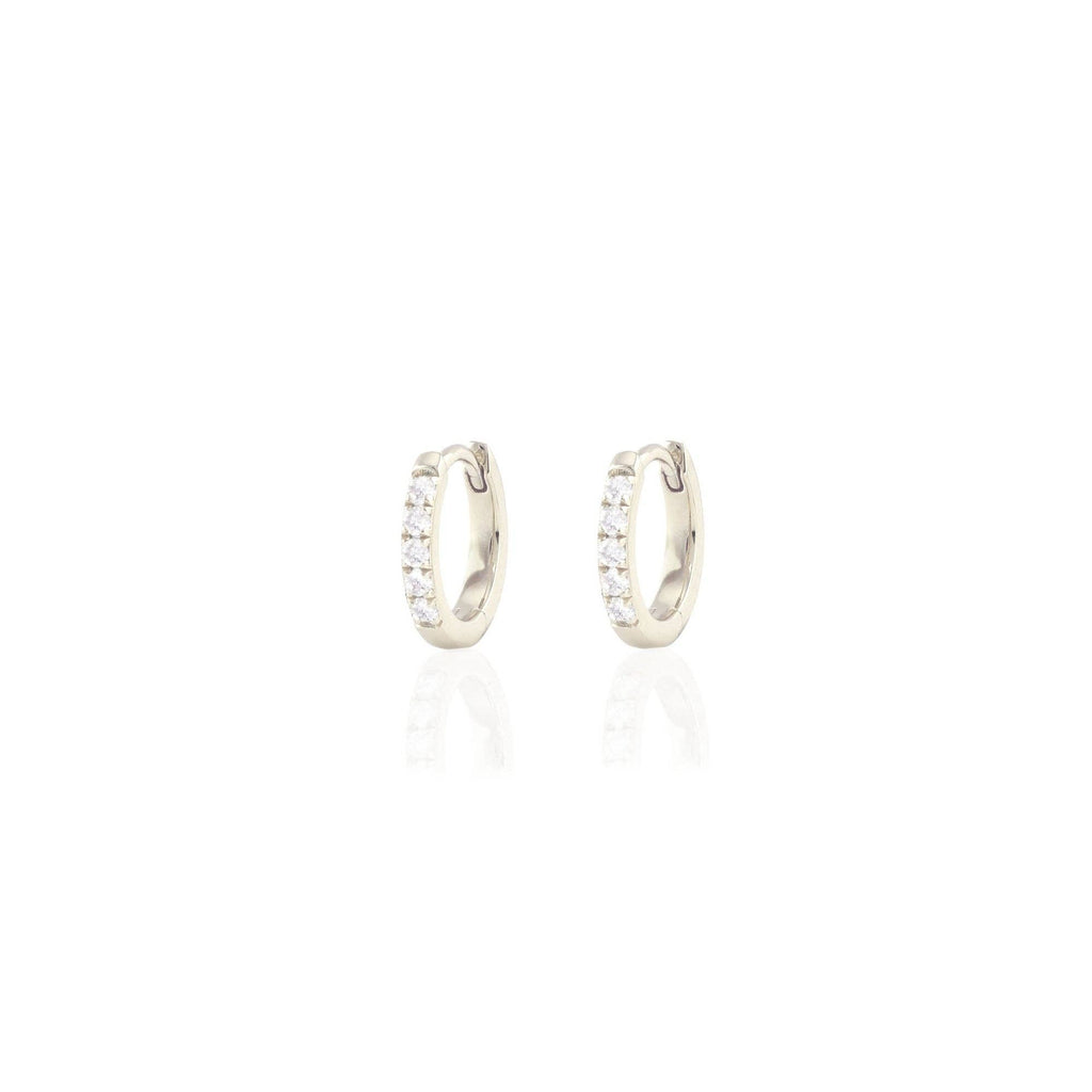 Crystal Huggie Hoop Earrings