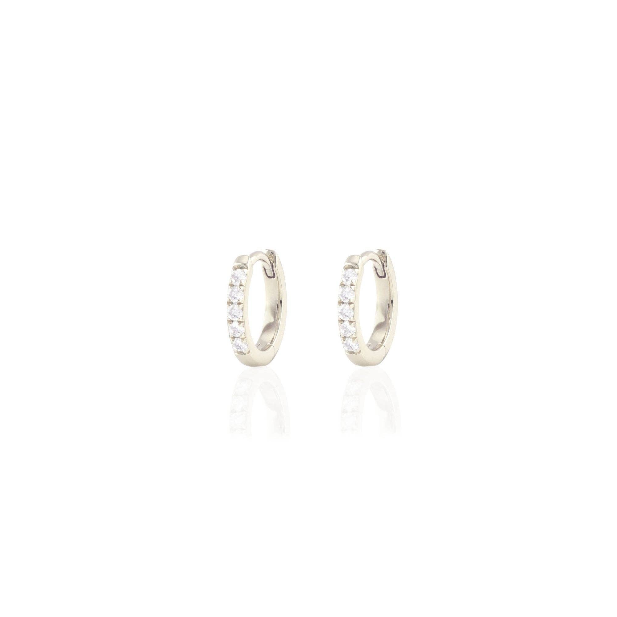 Crystal Huggie Hoop Earrings