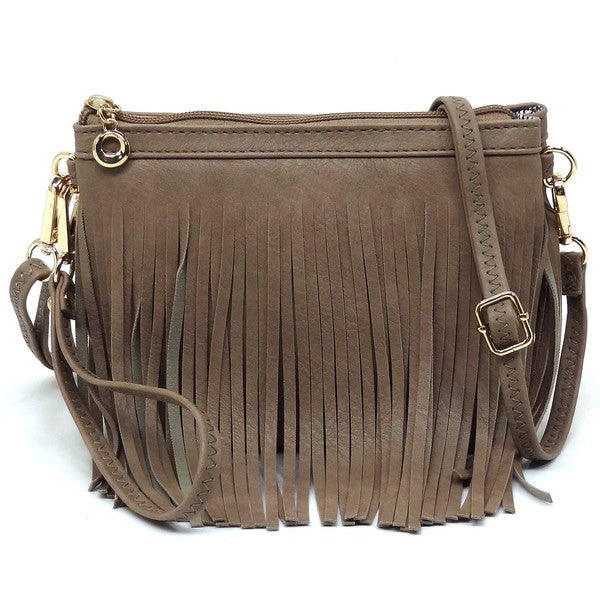 Western Fringe Clutch Cross Body Bag available in 20 colors