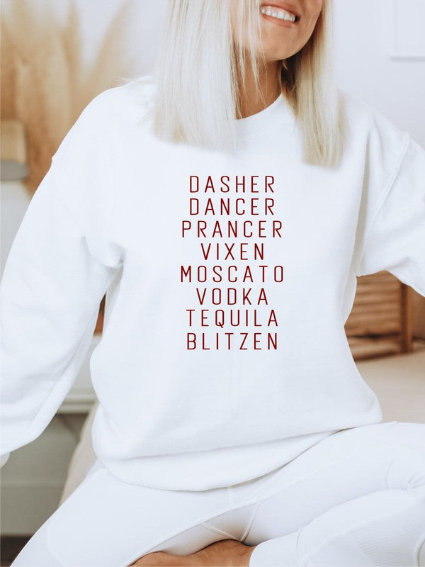 Dasher Dancer Prancer Vixen Crew Sweatshirt