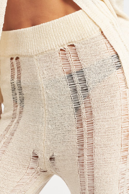 Distressed Sweater Pants