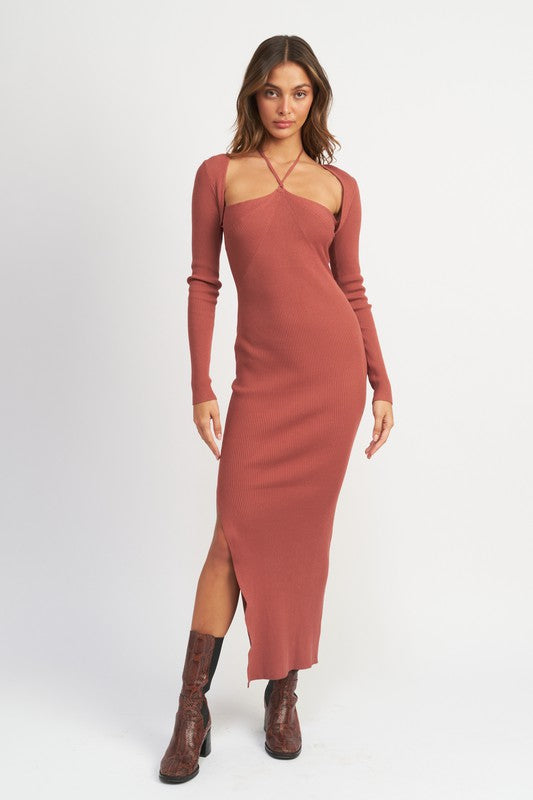 Halter Neck Maxi with Slit