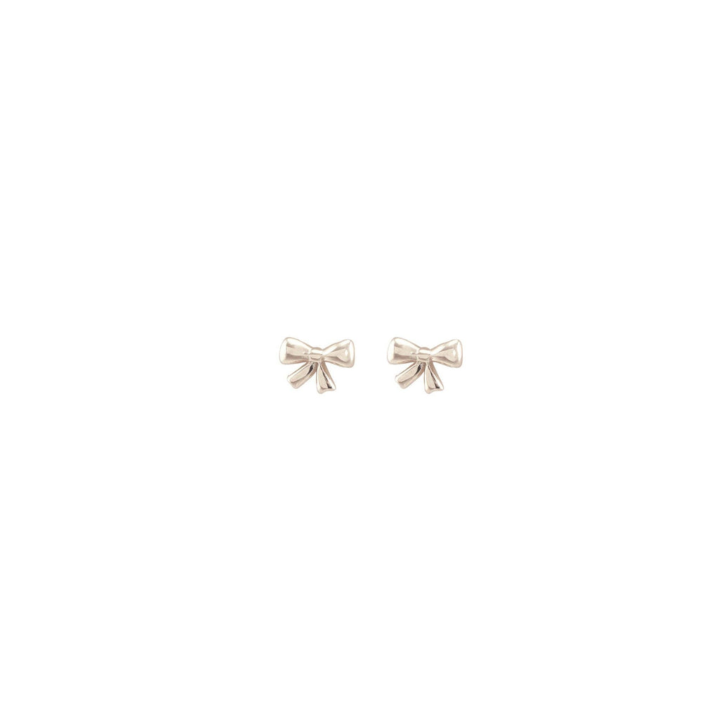 Bow Stud Earrings 18K Gold Vermeil | Sterling Silver Nickel Free Hypoallergenic Ships from CA