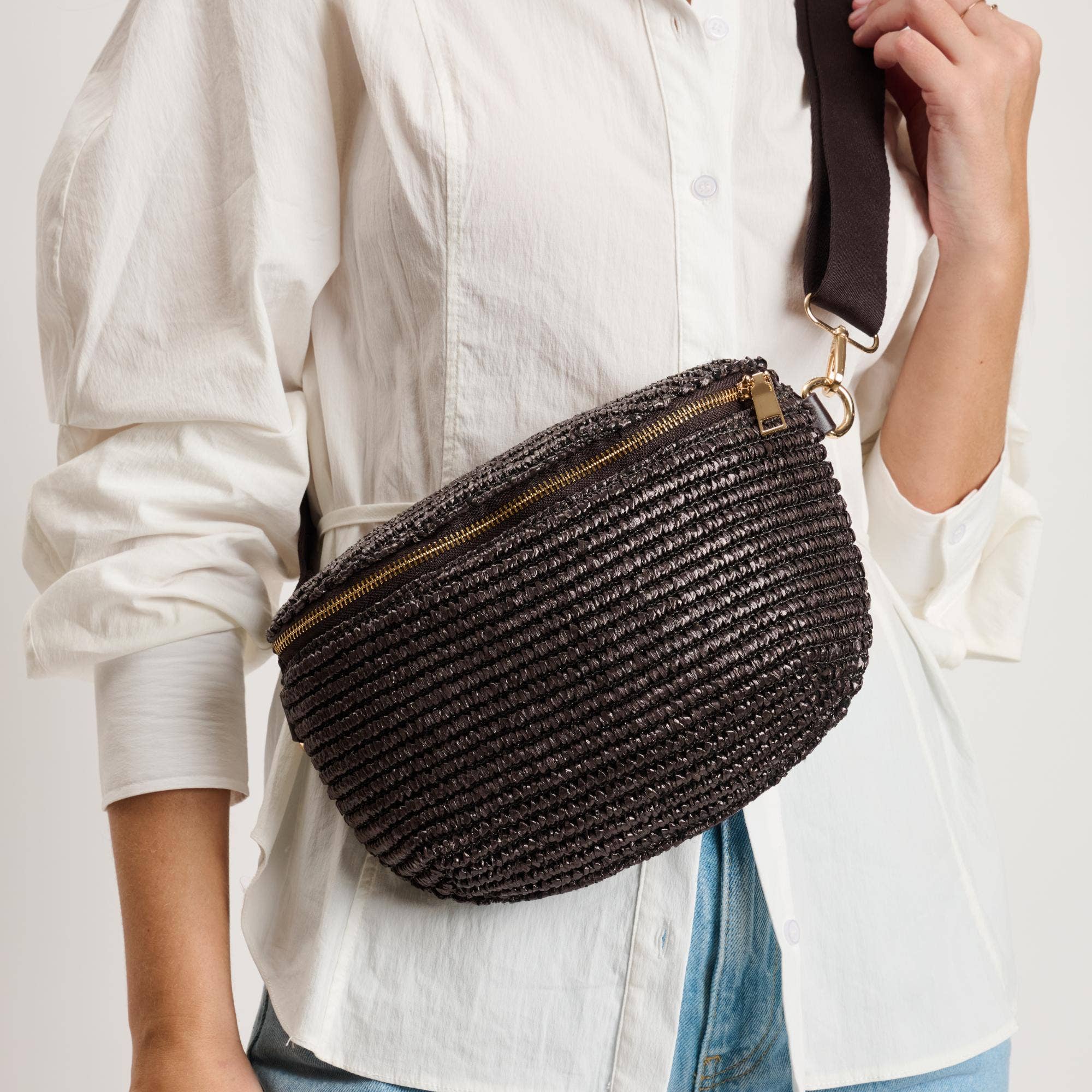 Gizelle - Large Checker Belt Bag