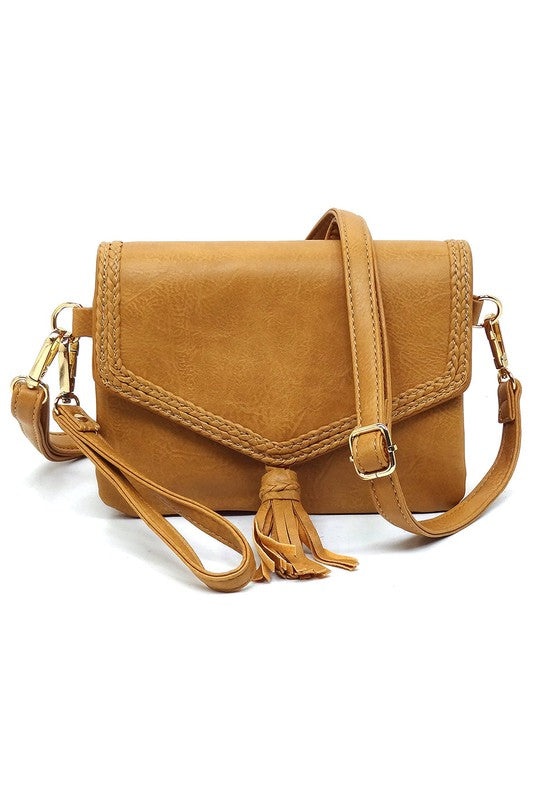 Tassel Flap Envelope Clutch Crossbody Bag available in 5 colors