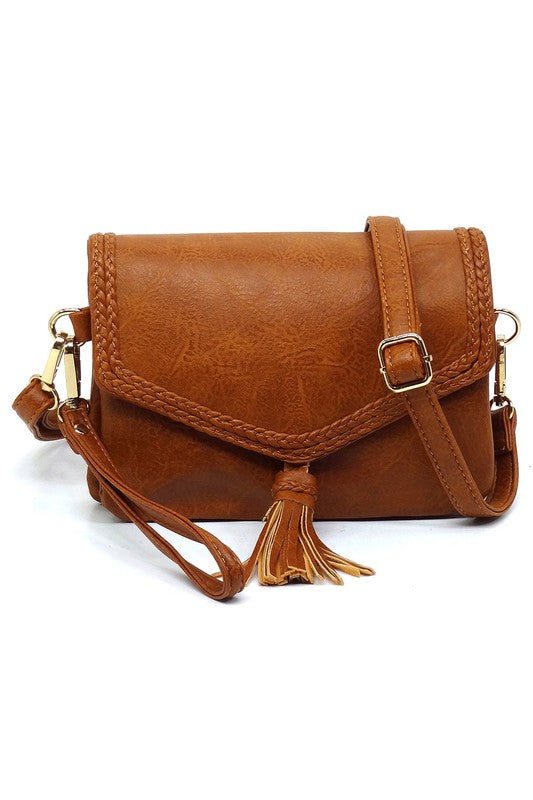 Tassel Flap Envelope Clutch Crossbody Bag available in 5 colors