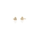 Heart Crystal Stud Earrings 18K Gold Vermeil | Sterling Silver CZ Crystals Nickel Free Hypoallergenic Ships from CA