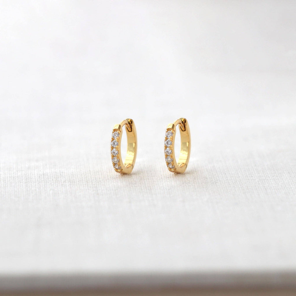 Crystal Huggie Hoop Earrings