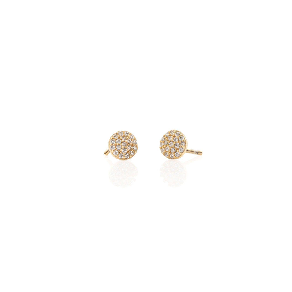 Round Crystal Stud Earrings