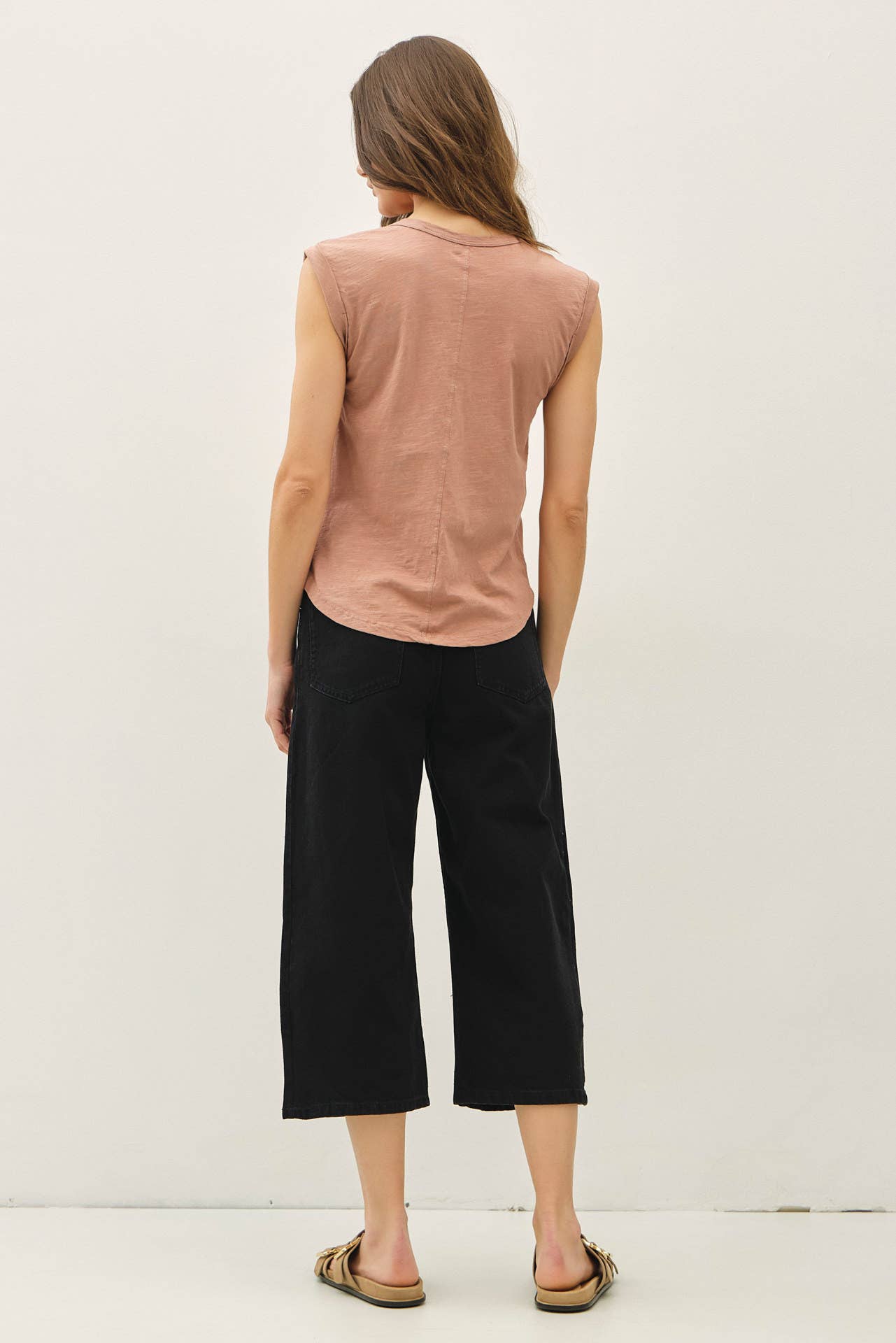NEW SHADE-BASIC CAP SLEEVE GARMENT DYED TOP