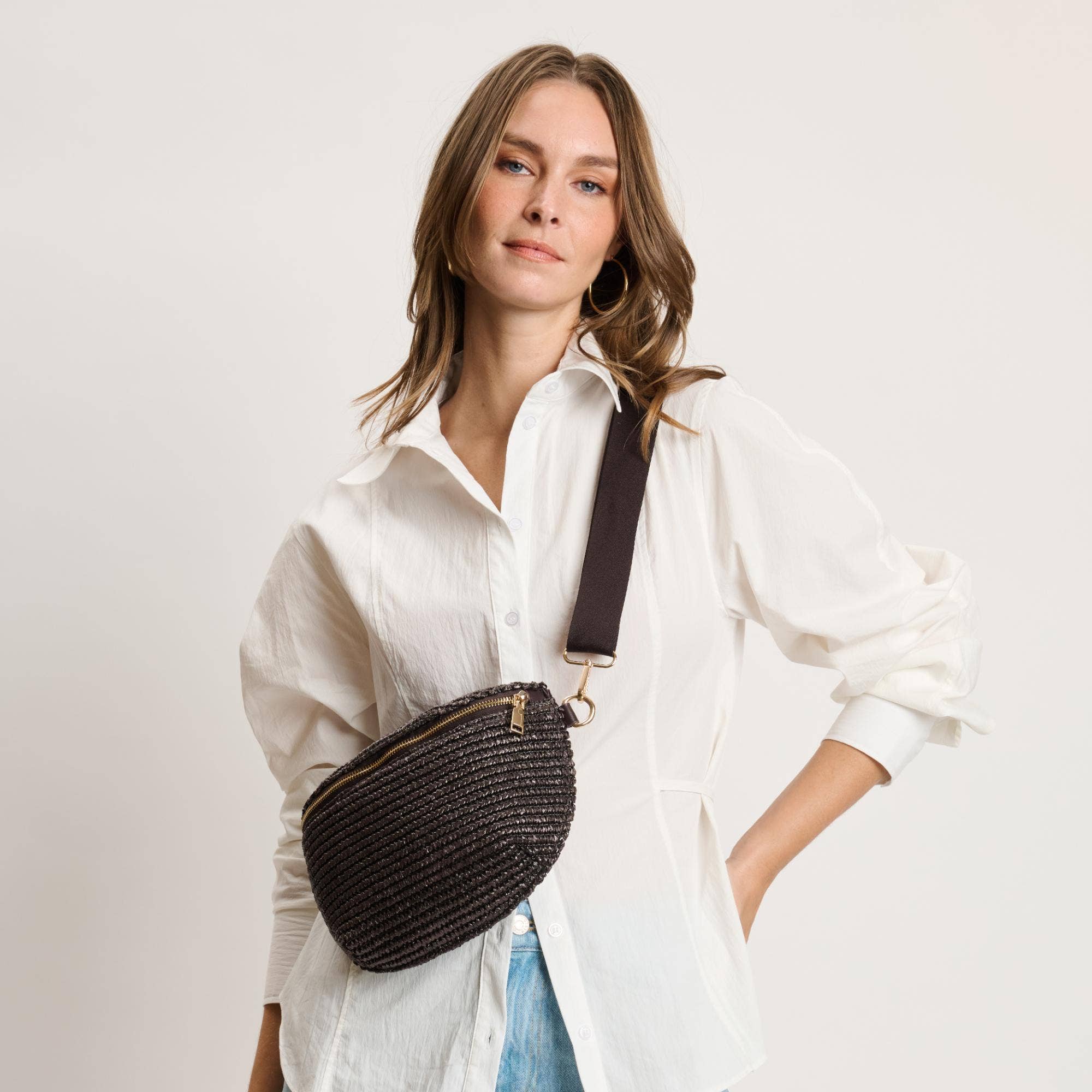Gizelle - Large Checker Belt Bag