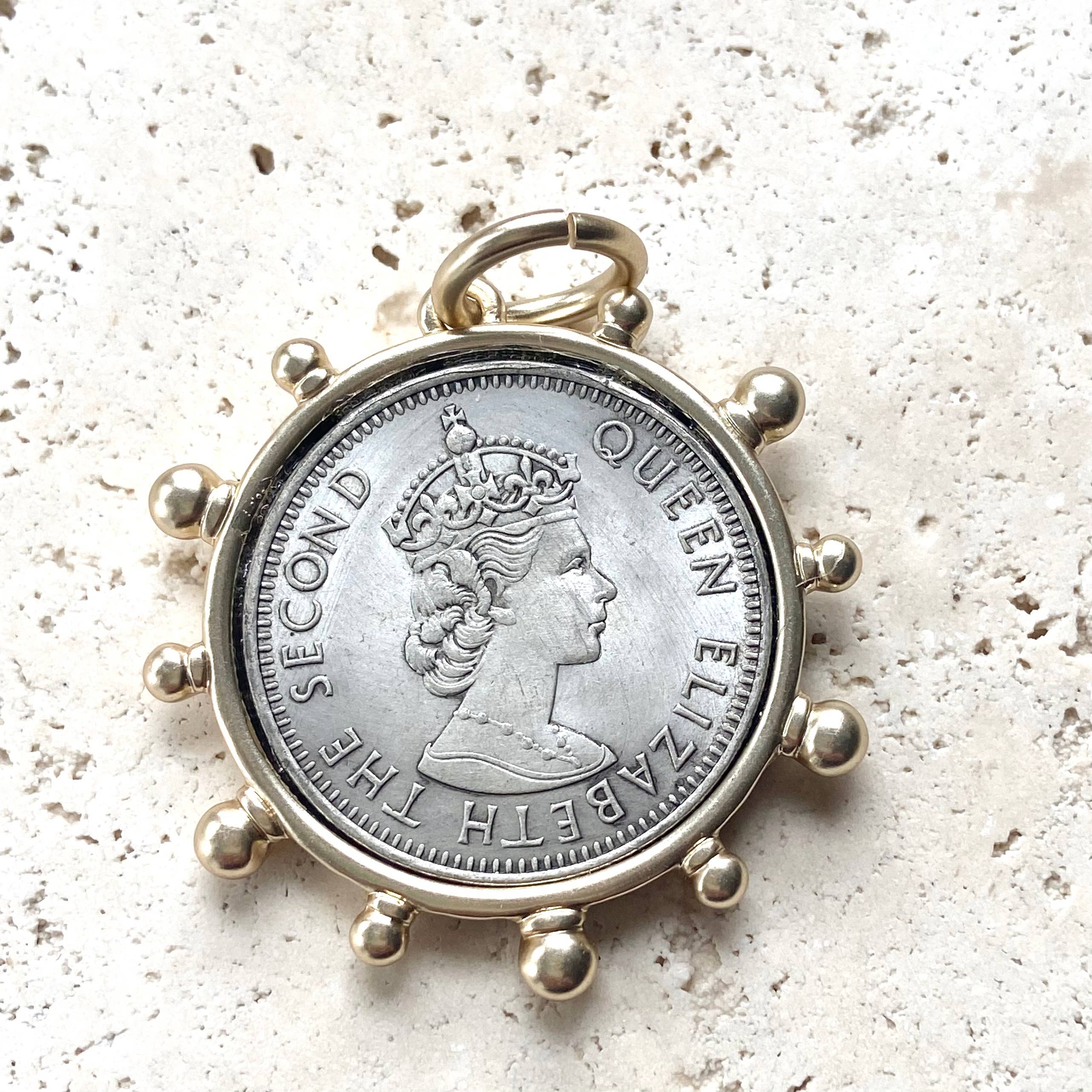 Horse equestrian queen French bee coin jewelry medallion