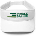 Pickle Baller Retro Pickleball Visor Fun Pickle Ball Gift  Men's and Women's White