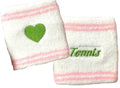 Tennis Wristband Set - White, Pink, Green