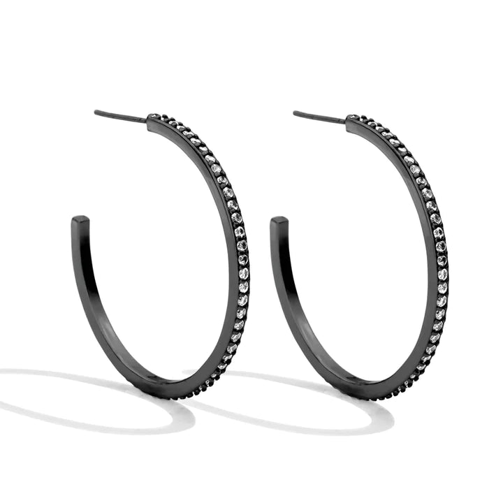 Large Pave Hoops