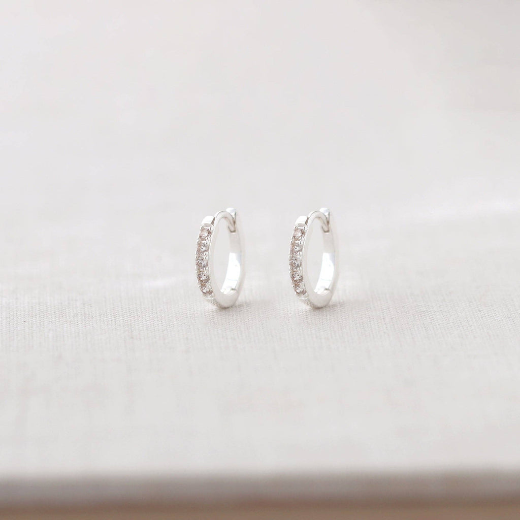 Crystal Huggie Hoop Earrings