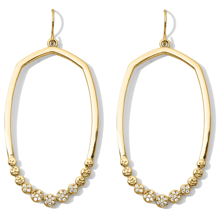 Long Earrings with Pave Rounds