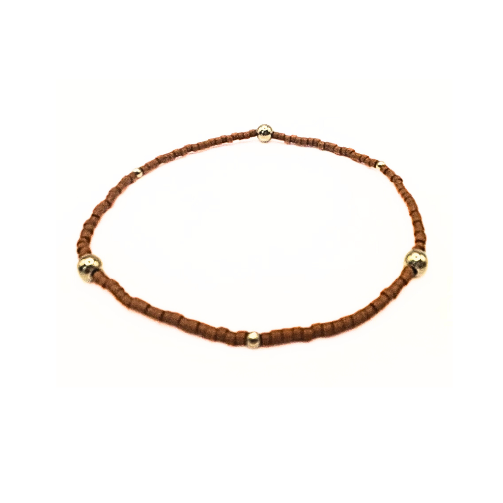 Game Day - Burnt Orange & Gold Filled Bracelet