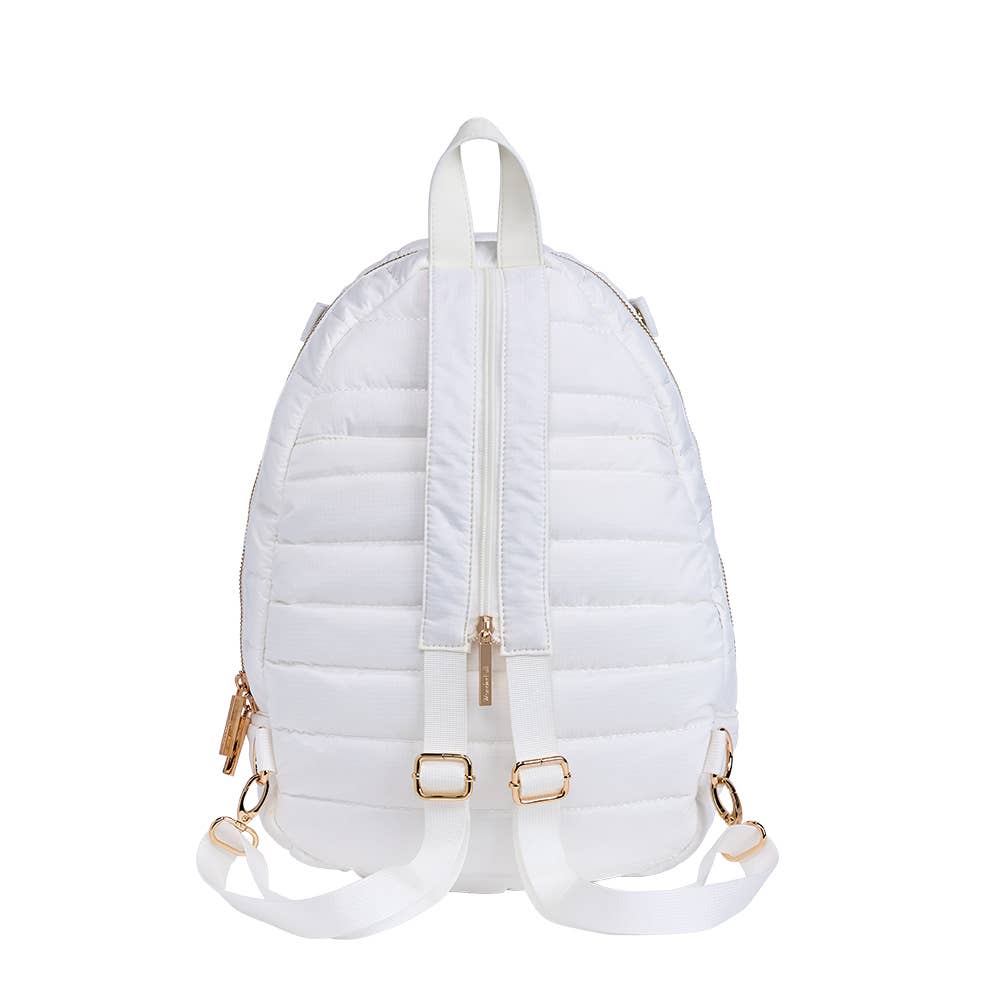 Pickleball HydroSling Bag with Removable Racquet Cover- White Ripstop with Stripe