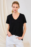 HACCI SLUB RELAXED FIT V-NECK S/S TEE FWMT3683