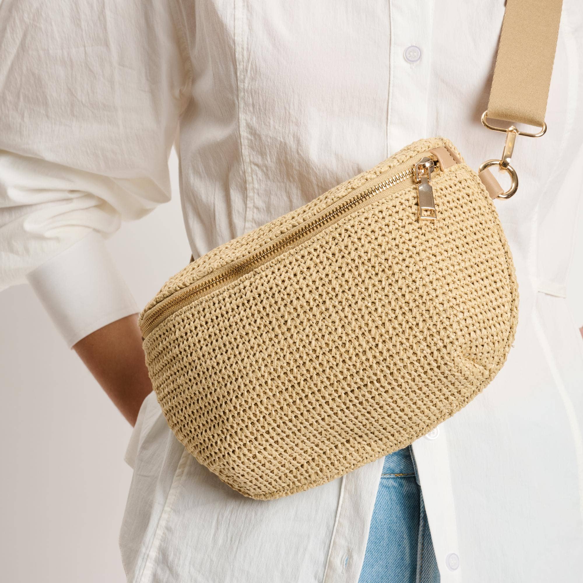 Gizelle - Large Checker Belt Bag