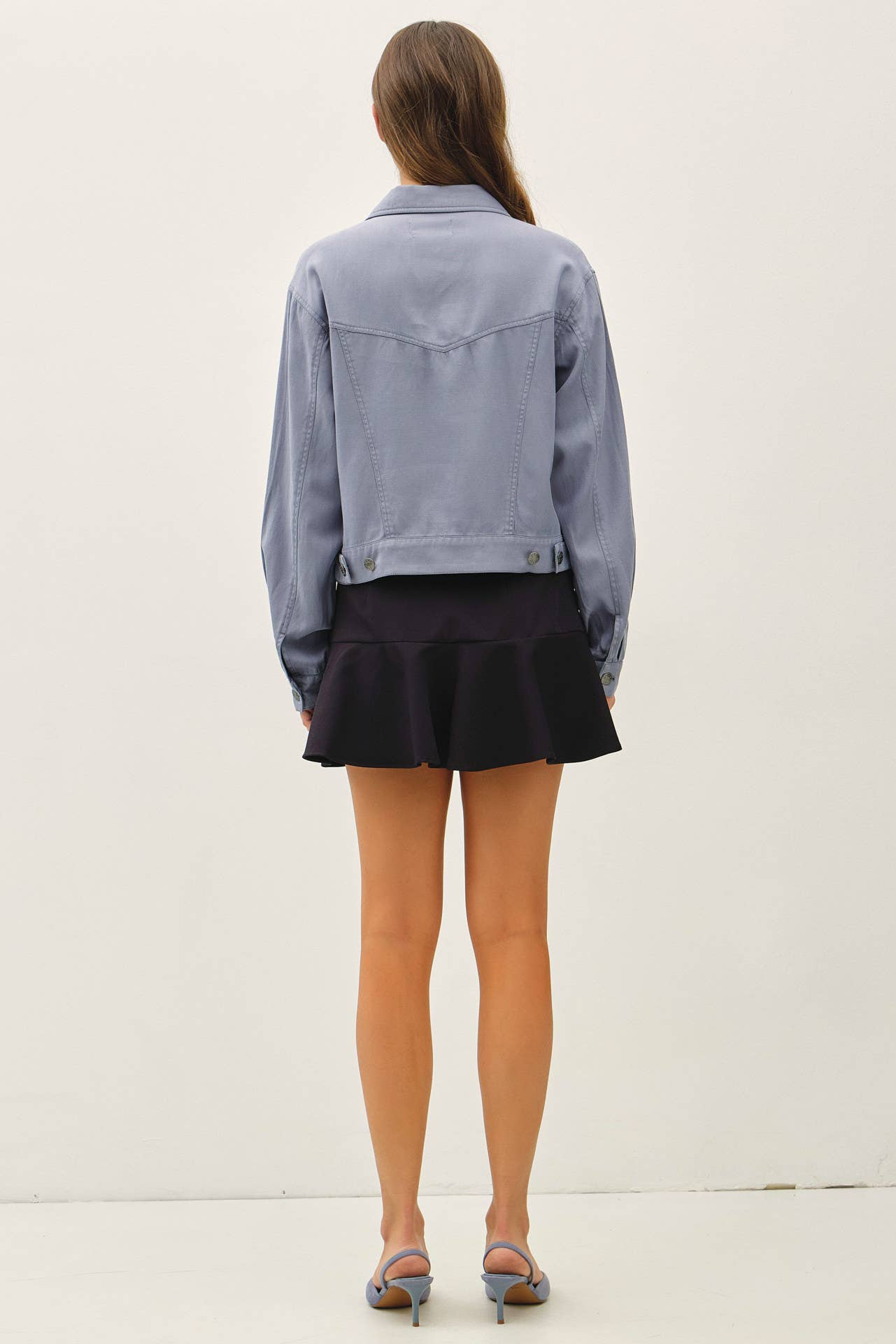 GARMENT WASHED TENCEL WESTERN JACKET