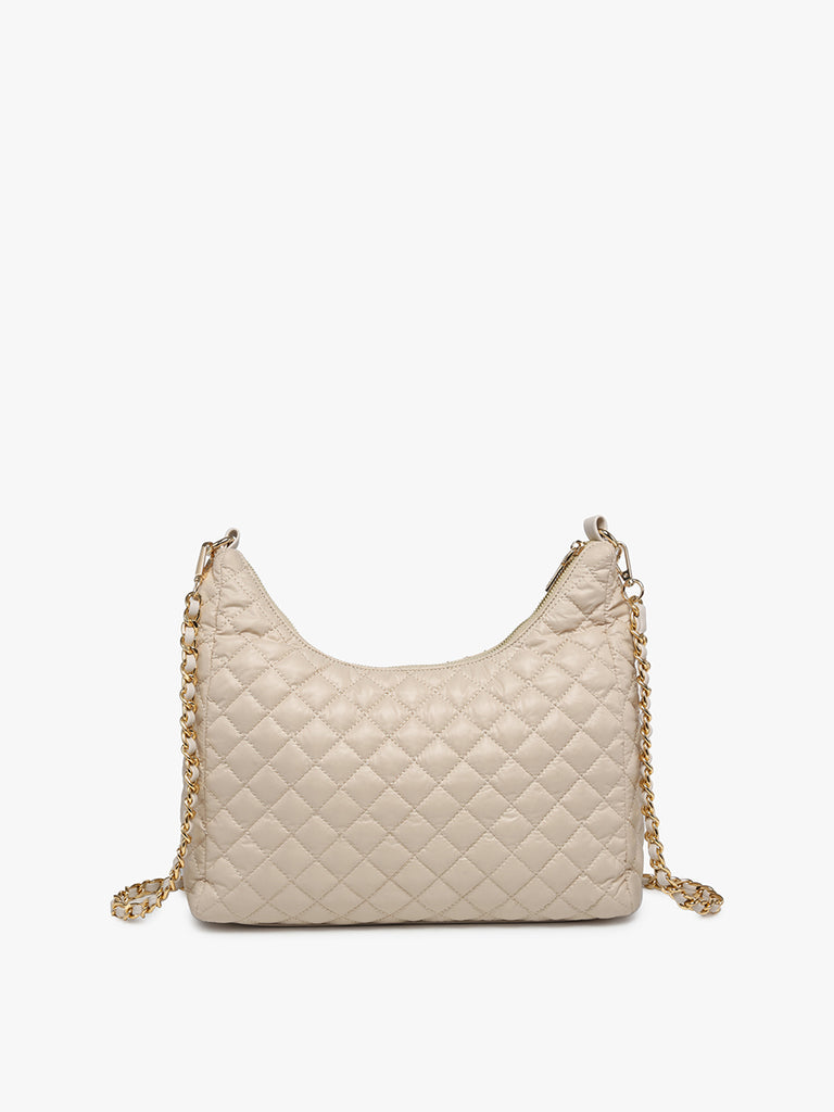 Bristol Quilted Nylon Hobo w/ Chain Strap