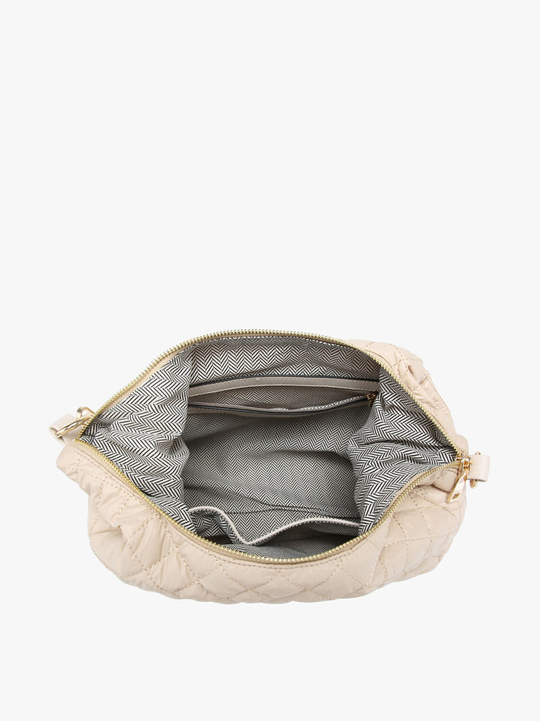 Bristol Quilted Nylon Hobo w/ Chain Strap