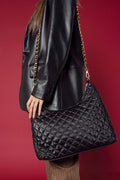 Bristol Quilted Nylon Hobo w/ Chain Strap