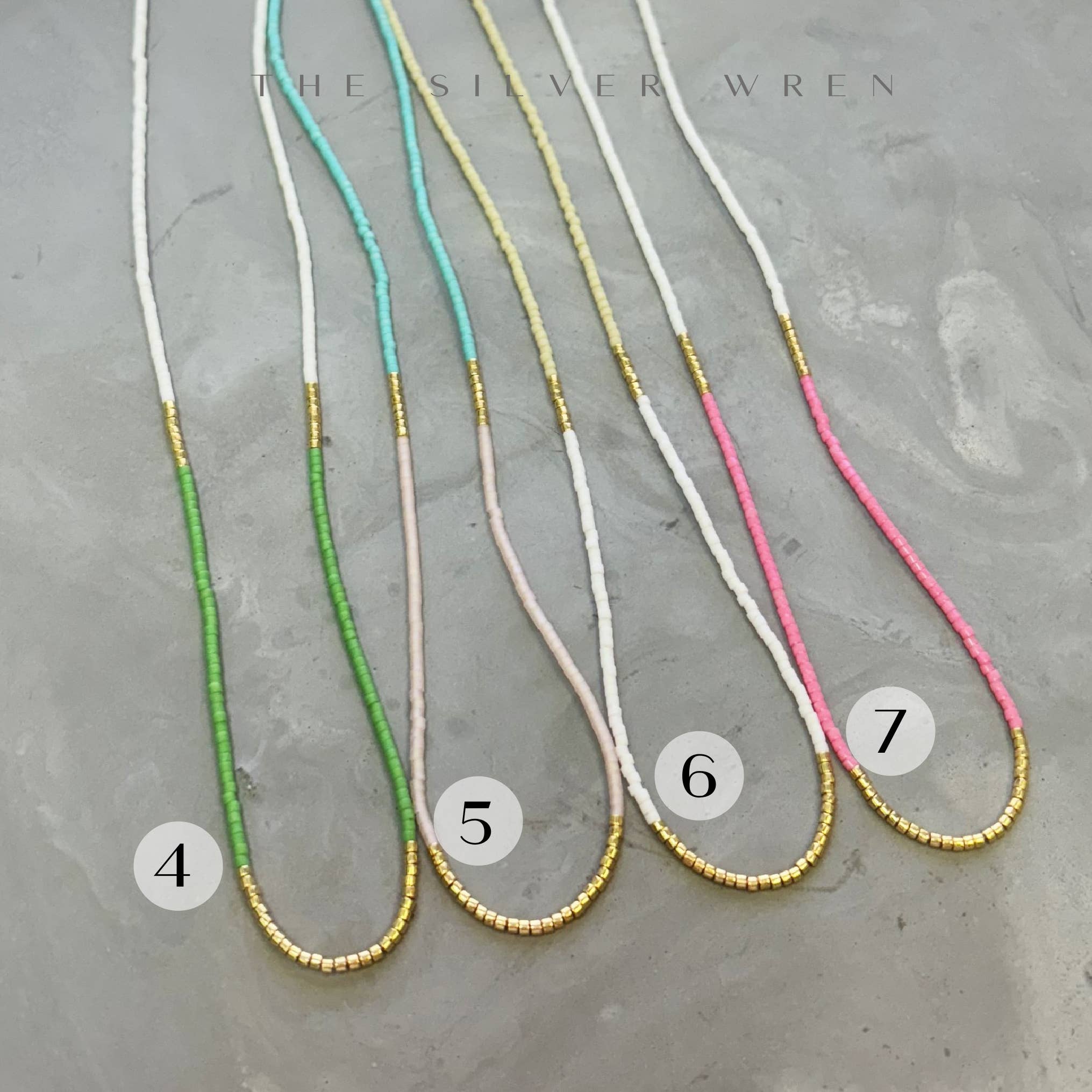 Lithe Beaded Necklace - Choose  your color