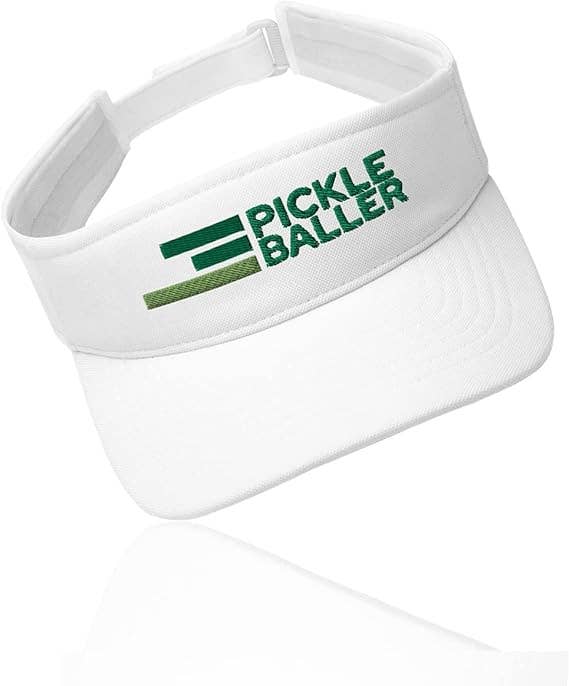 Pickle Baller Retro Pickleball Visor Fun Pickle Ball Gift  Men's and Women's White