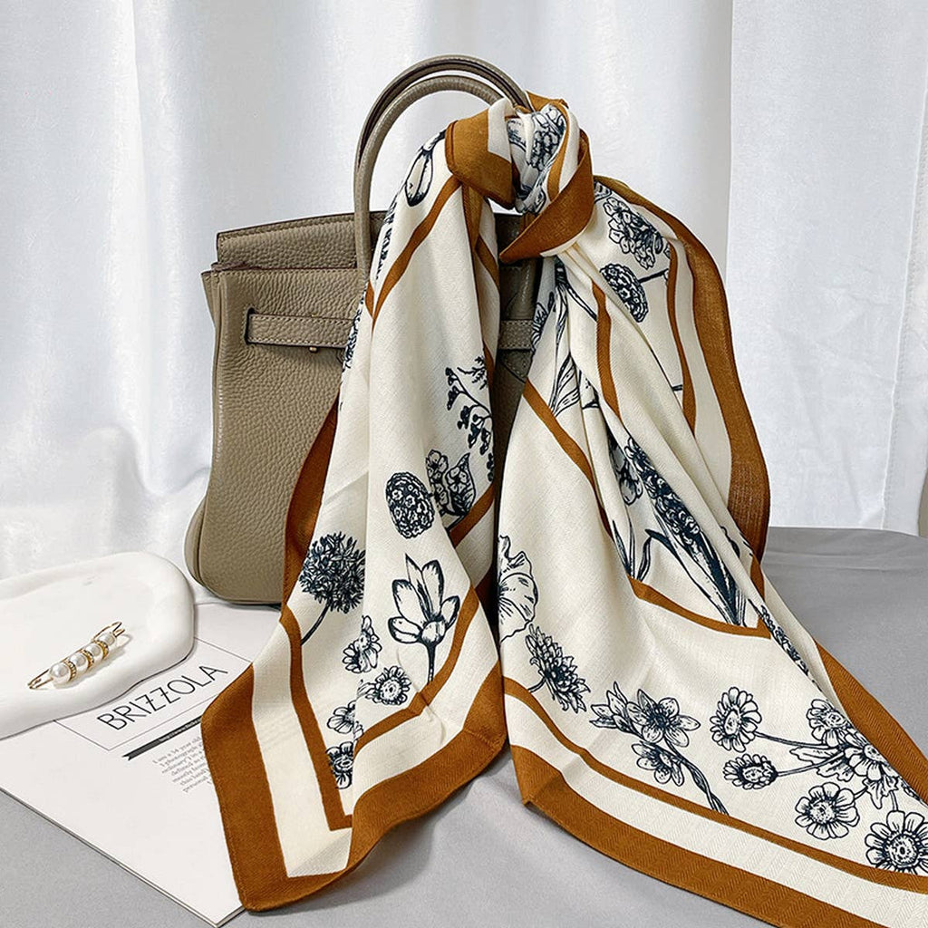 Floral Square Scarf