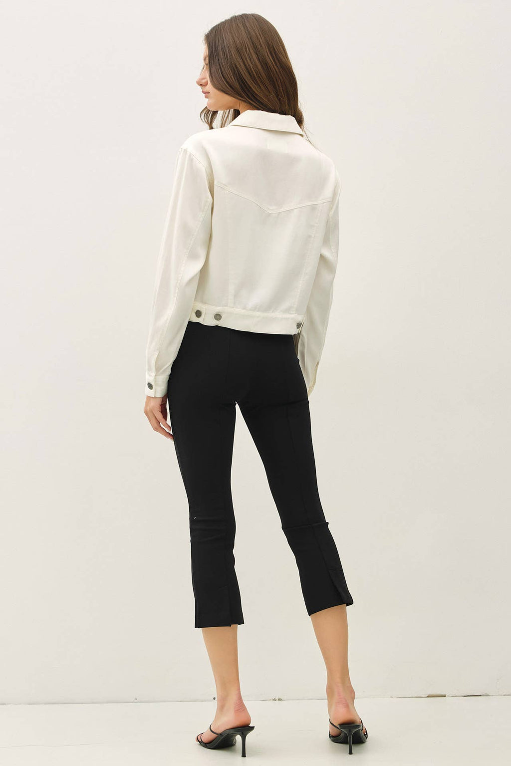 GARMENT WASHED TENCEL WESTERN JACKET