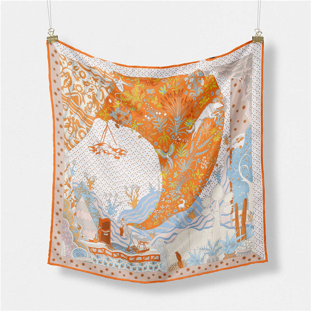 Silk Feel Square Scarf
