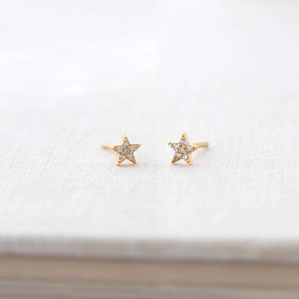 Star Crystal Stud Earrings
