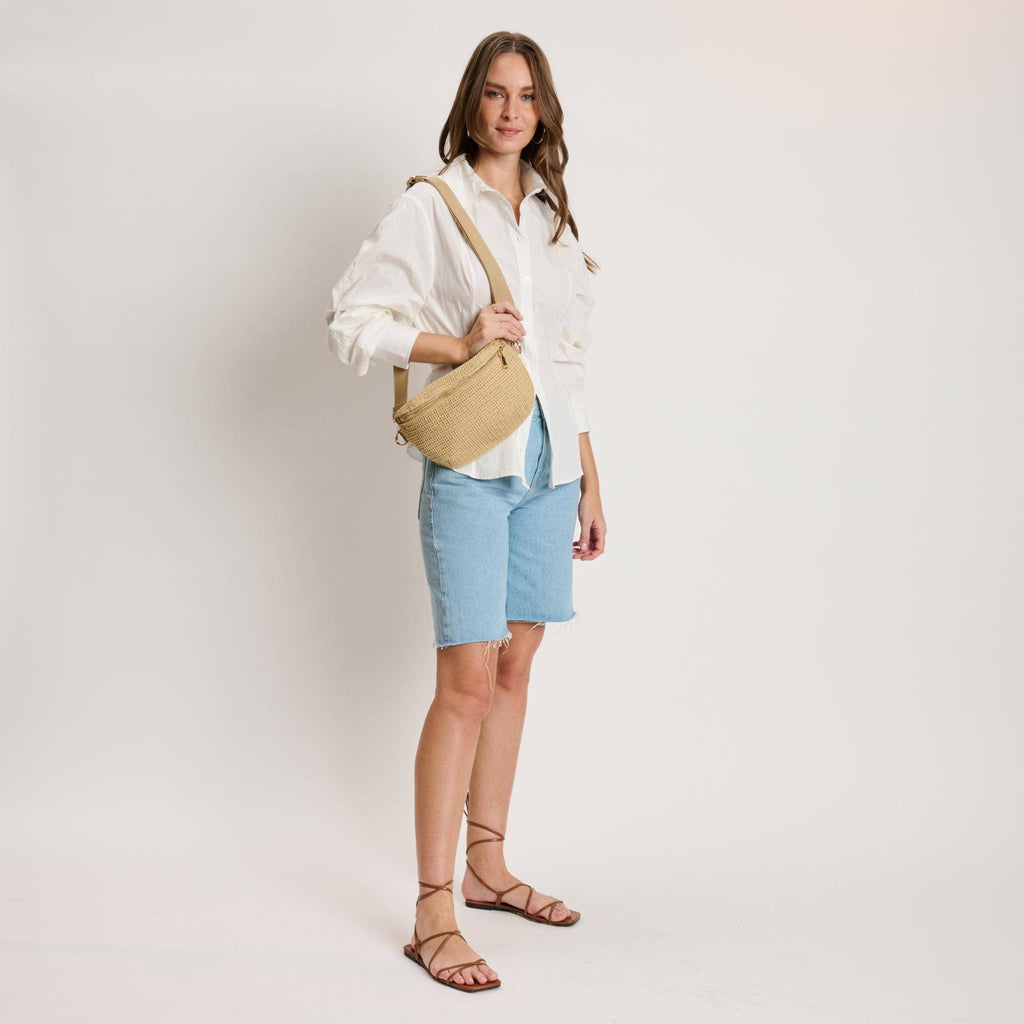 Gizelle - Large Checker Belt Bag