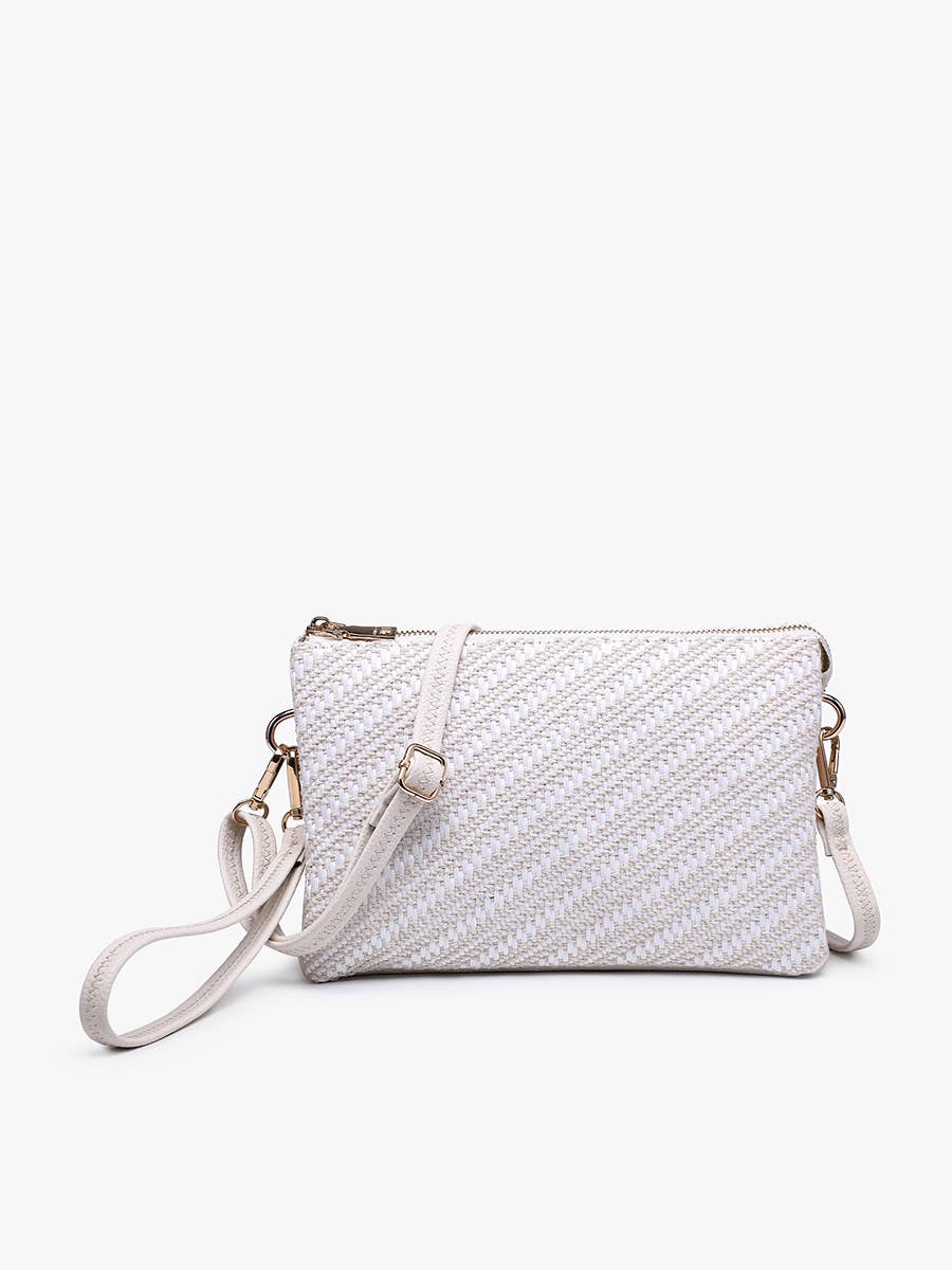 M2056DIAWV Izzy Diagonal Woven Crossbody w/ Wristlet