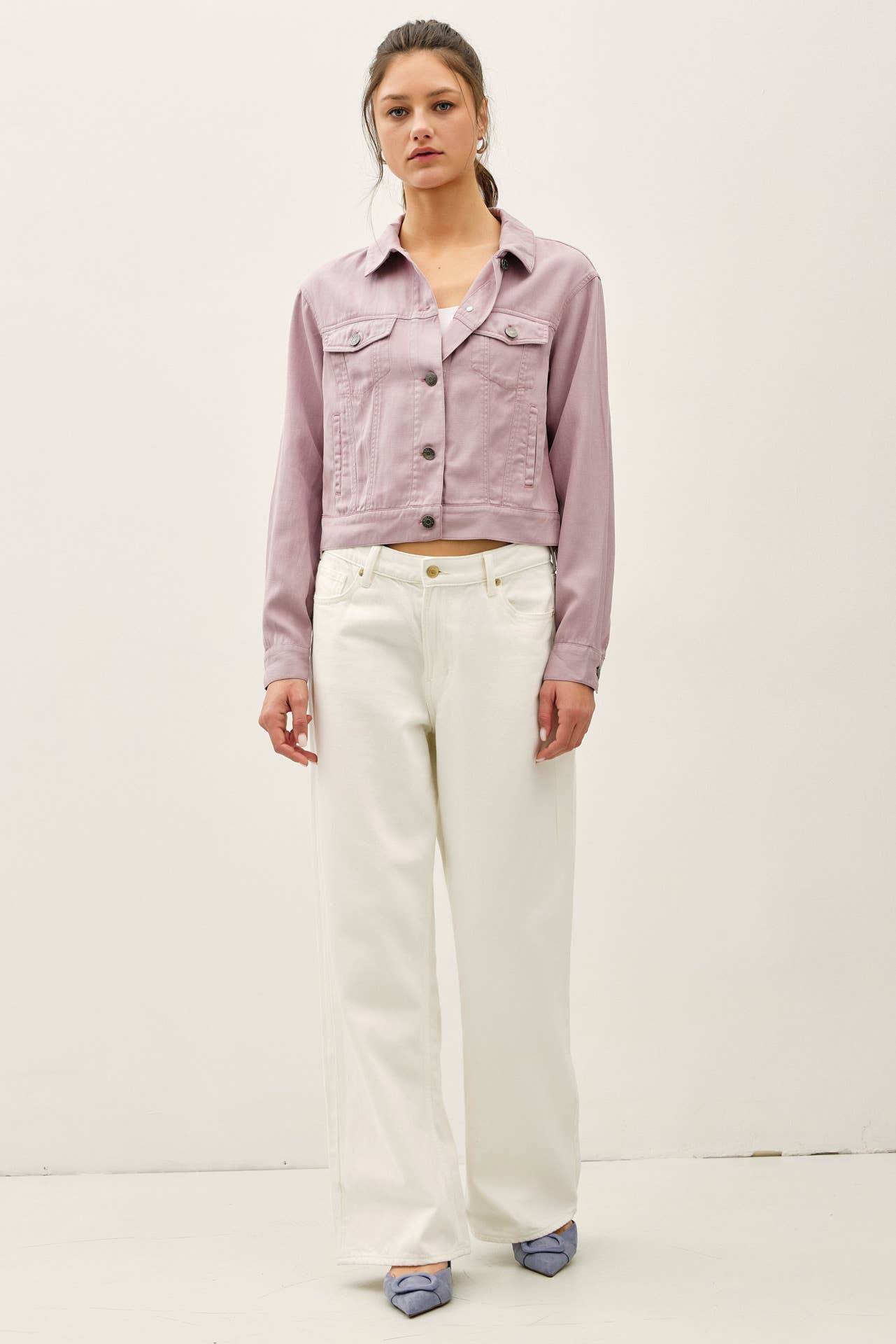 GARMENT WASHED TENCEL WESTERN JACKET