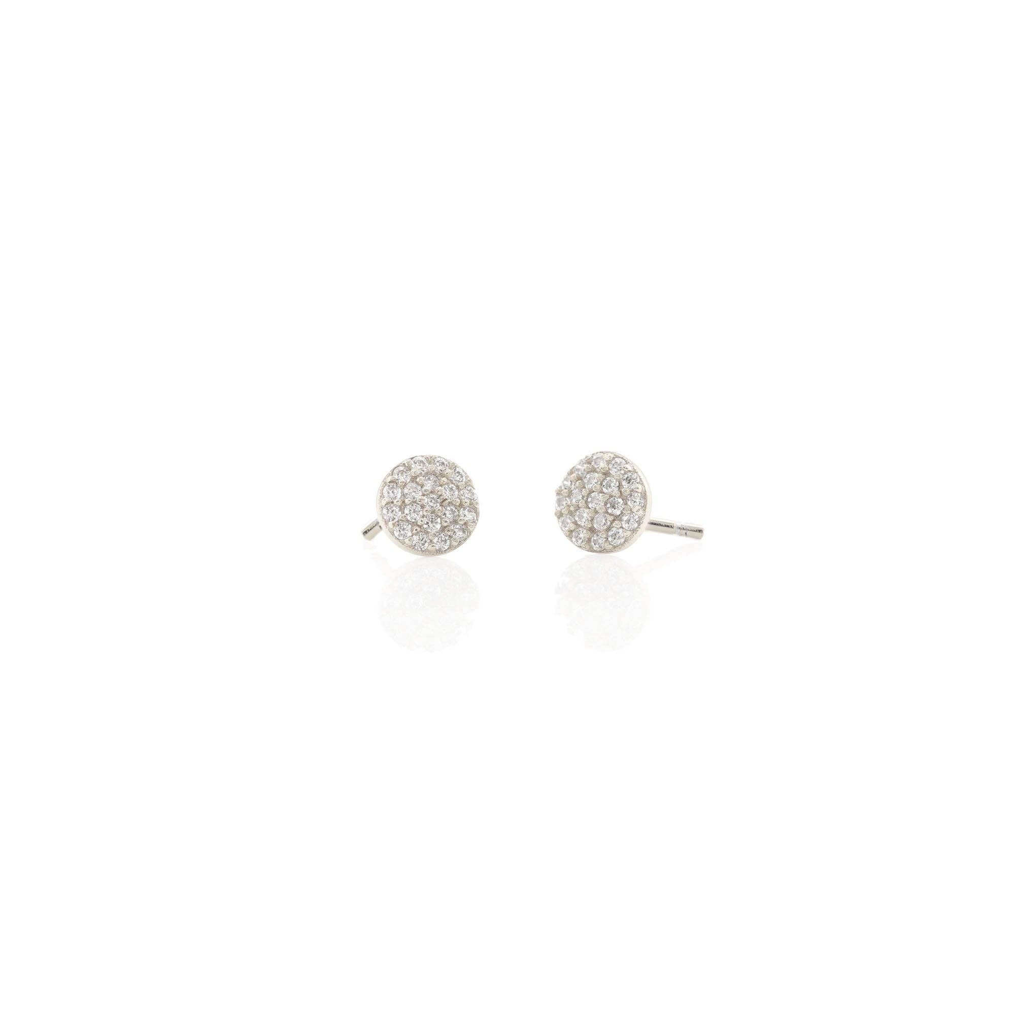 Round Crystal Stud Earrings