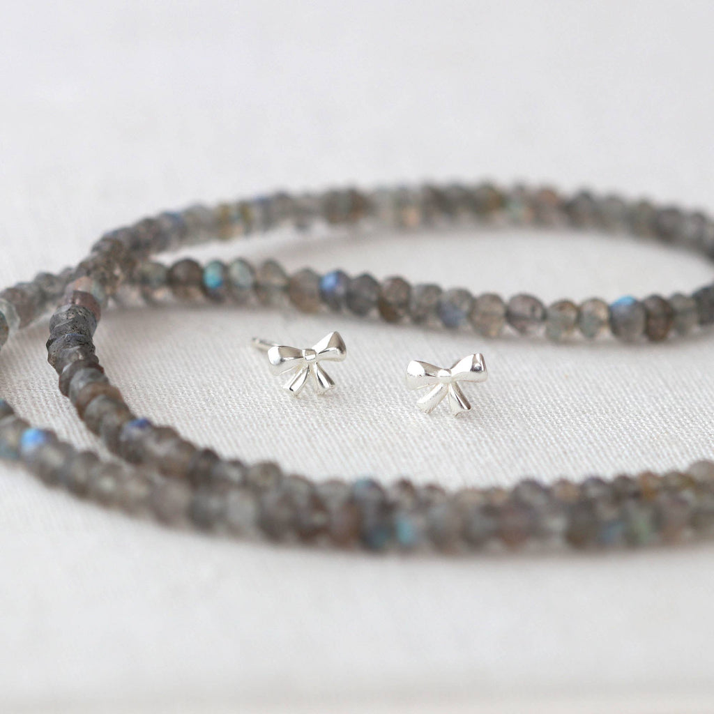 Bow Stud Earrings 18K Gold Vermeil | Sterling Silver Nickel Free Hypoallergenic Ships from CA