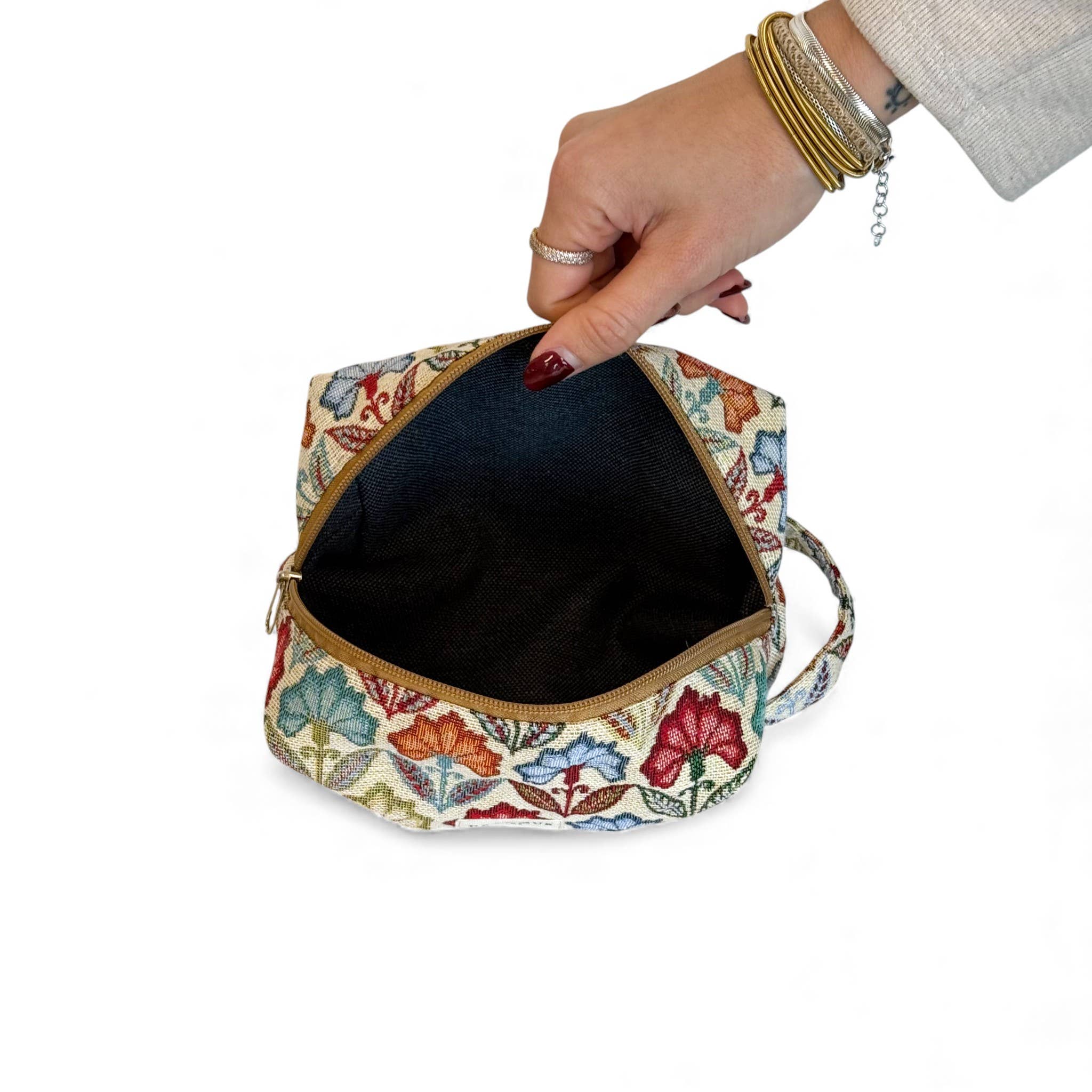 Squared Makeup Bag Flora