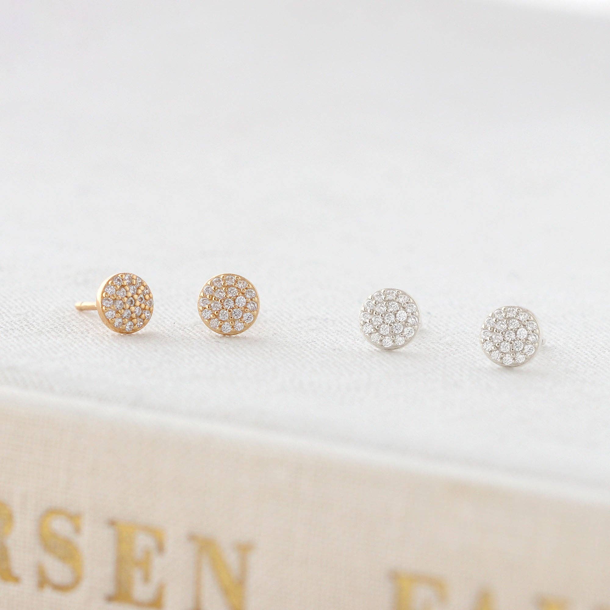 Round Crystal Stud Earrings