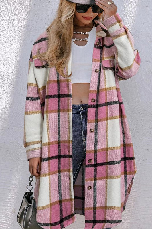 Oversized Plaid Jacket